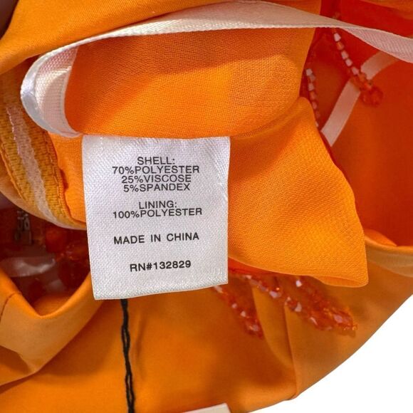 NEW Superdown Evie Beaded Crop Top Orange Size XS - Picture 5 of 6